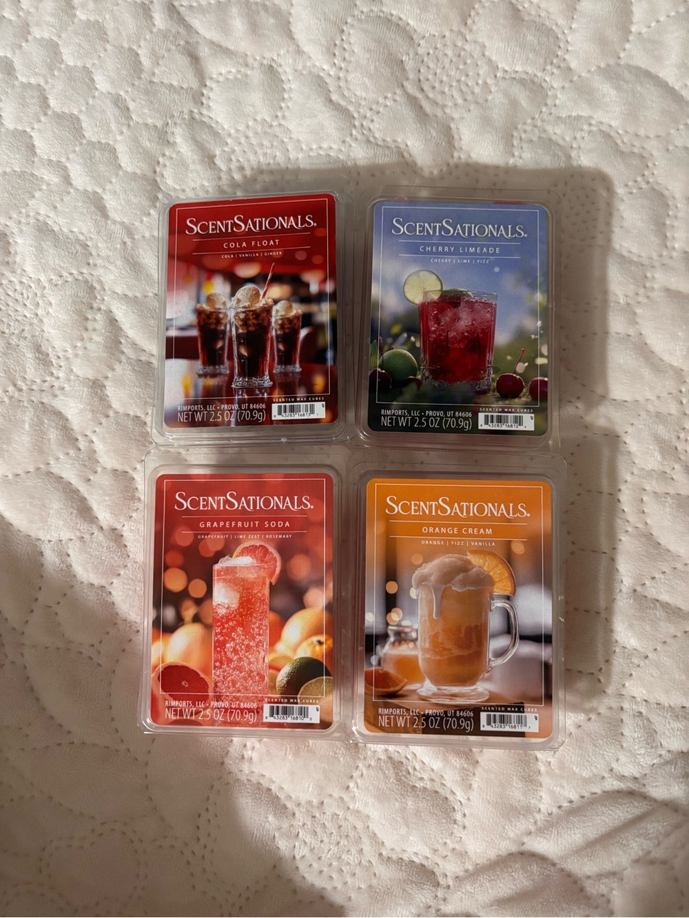 4 pack of scent sationals wax melts